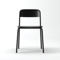 Sedia da pranzo in metallo con seduta 45x48x80 cm - nero - adatta per sala da pranzo - design moderno