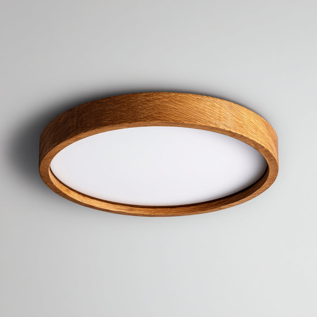 Lampada da soffitto in legno 42x42x10 cm - marrone - bianco - illuminazione per soggiorno - design naturale