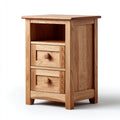 Comodino in legno massello 45x35x60 cm - marrone - stile classico adatto alla camera da letto con spazio contenitivo