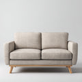 Divano lineare imbottito in tessuto 180x90x84 cm - beige - design moderno per soggiorno