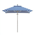 Ombrelloni da giardino con palo centrale in metallo e poliestere 300x300x240 cm - blu - bianco - stile moderno adatto per esterni