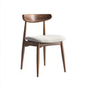 Sedia da pranzo in legno e tessuto imbottito 47x53x79 cm - marrone scuro - design moderno per sala da pranzo