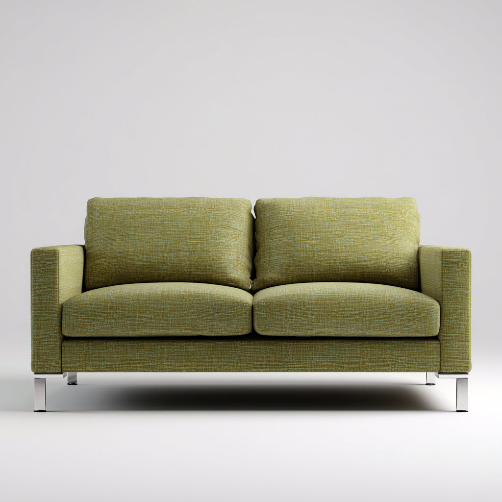 Divano lineare imbottito in tessuto 174x90x83 cm - verde - design moderno per soggiorno