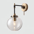 Applique in metallo con sfera in vetro 20x20x28 cm - ottone - illuminazione da parete per interni - design moderno
