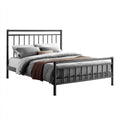 Letto matrimoniale in metallo 200x180x132 cm - nero - stile moderno per camera da letto