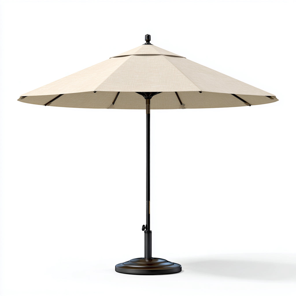 Ombrelloni da giardino con palo centrale in metallo e poliestere 300x300x250 cm - beige - stile moderno adatto per esterni