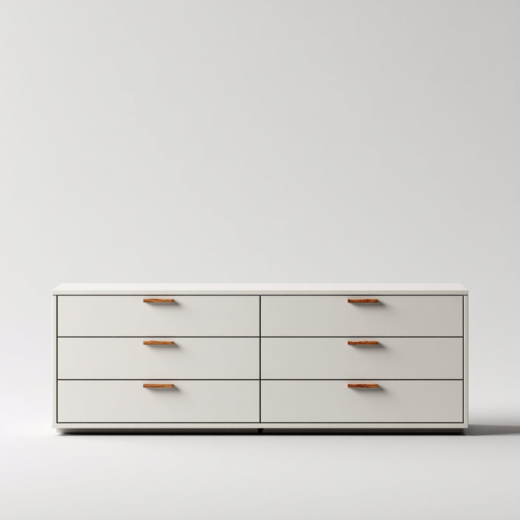Credenza in legno 180x45x75 cm - bianco - design moderno per sala da pranzo