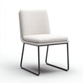 Sedia da pranzo imbottita in tessuto e metallo 52x56x84 cm - bianco - design moderno per sala da pranzo