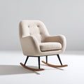 Sedia a dondolo in tessuto 82x85x90 cm - Beige - Stile moderno per soggiorno
