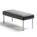 Panca per letto imbottita in tessuto 120x40x45 cm - grigio scuro - nero - stile moderno adatta alla camera da letto