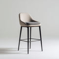 Sgabello da bar in tessuto e metallo 48x50x97 cm - beige - design moderno per ristorante