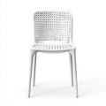 Sedia da pranzo da esterno plastica traforata 51x54x82 cm - bianco - stile moderno per esterni