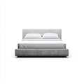 Letto matrimoniale imbottito in tessuto 200x180x96 cm - grigio - stile moderno per camera da letto