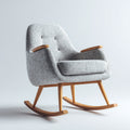 Sedia a dondolo in tessuto 78x83x92 cm - Grigio - Stile moderno per soggiorno