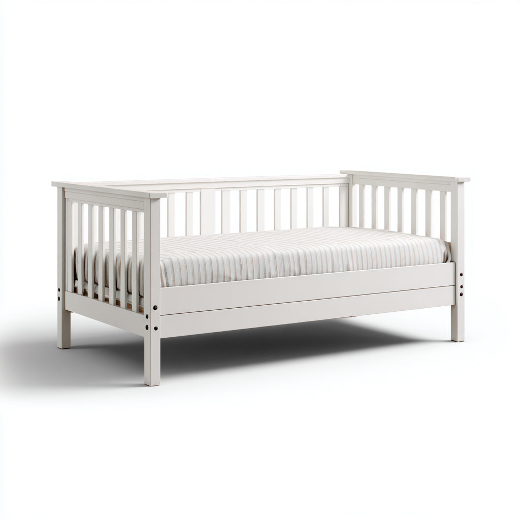 Divano letto in legno 200x90x85 cm - bianco - design classico per camera da letto