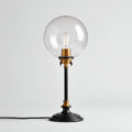Lampada da tavolo in vetro e metallo 24x24x48 cm - nero - oro - design classico moderno per soggiorno e studio