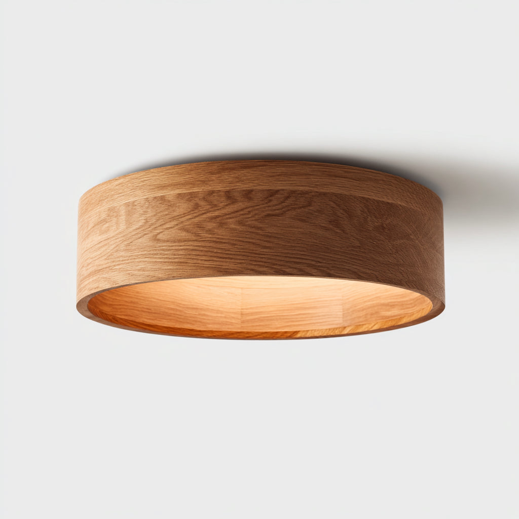 Lampada da soffitto in legno 40x40x12 cm - marrone - illuminazione per soggiorno - design naturale