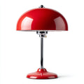 Lampada da tavolo in metallo 25x25x45 cm - rosso - cromo - design moderno per ufficio e soggiorno