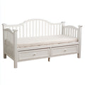 Divano letto in legno con cassetti 200x90x90 cm - bianco - design classico per camera da letto