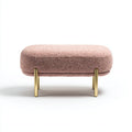 Panca per letto imbottita in tessuto bouclé 120x40x45 cm - rosa cipria - stile moderno adatta alla camera da letto