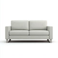 Divano lineare imbottito in pelle 170x88x84 cm - grigio chiaro - design moderno per soggiorno