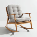 Sedia a dondolo in tessuto 81x84x94 cm - Grigio - Stile moderno per soggiorno