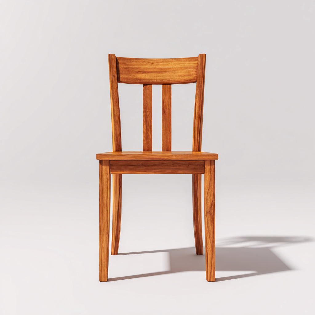 Sedia da pranzo in legno massello 44x50x82 cm - marrone - design classico per sala da pranzo