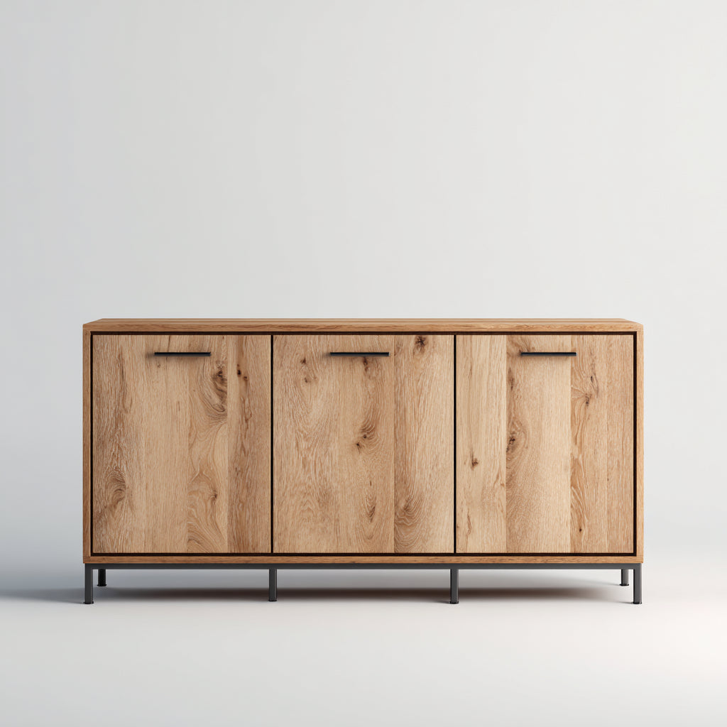 Credenza in legno 180x45x75 cm - marrone chiaro - design moderno per sala da pranzo