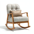 Sedia a dondolo in tessuto 80x86x95 cm - Beige - Stile moderno per soggiorno