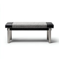 Panca per letto imbottita in tessuto 120x40x45 cm - grigio - nero - stile moderno adatta alla camera da letto