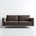 Divano lineare imbottito in tessuto 188x90x84 cm - marrone - design essenziale per soggiorno