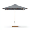 Ombrelloni da giardino con palo centrale in legno e poliestere 300x300x250 cm - grigio - stile moderno adatto per esterni