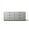 Credenza in legno 160x45x75 cm - grigio chiaro - design moderno per sala da pranzo