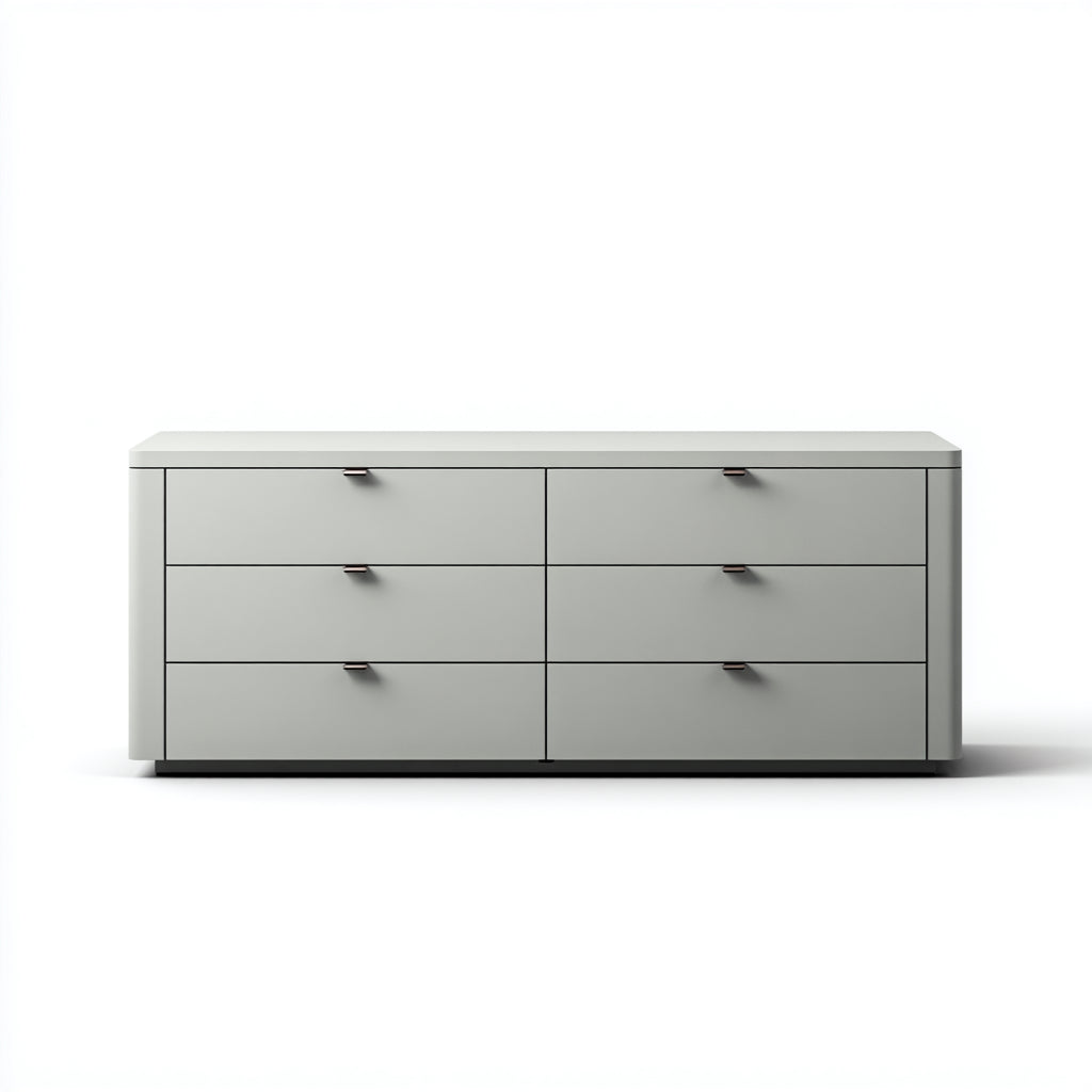 Credenza in legno 160x45x75 cm - grigio chiaro - design moderno per sala da pranzo