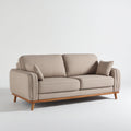 Divano lineare imbottito in tessuto 178x92x86 cm - marrone chiaro - design moderno per soggiorno