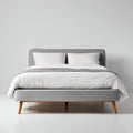 Letto matrimoniale imbottito in tessuto 200x180x102 cm - grigio - stile contemporaneo per camera da letto