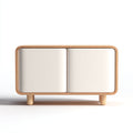 Credenza in legno 160x45x75 cm - marrone chiaro - bianco - design moderno per sala da pranzo