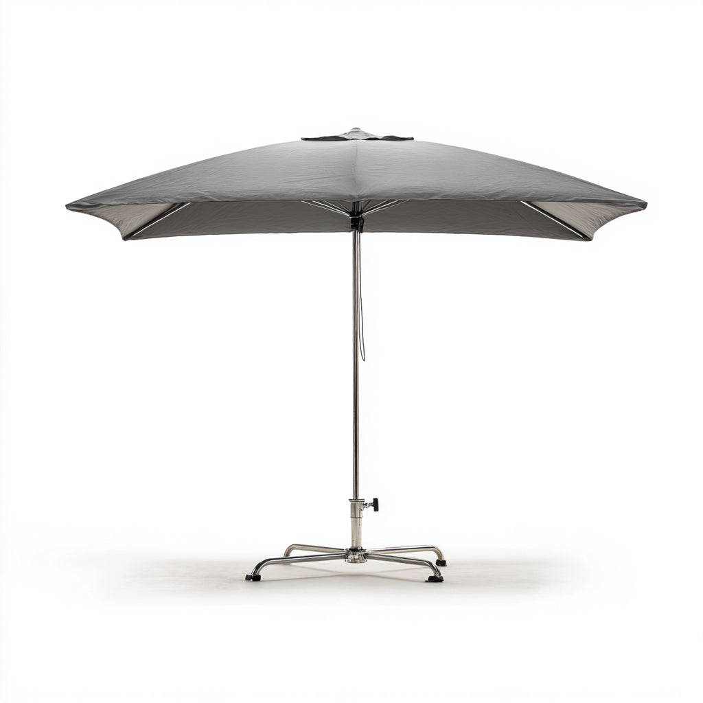 Ombrelloni da giardino con palo centrale in metallo e poliestere 300x200x250 cm - grigio - stile moderno adatto per esterni